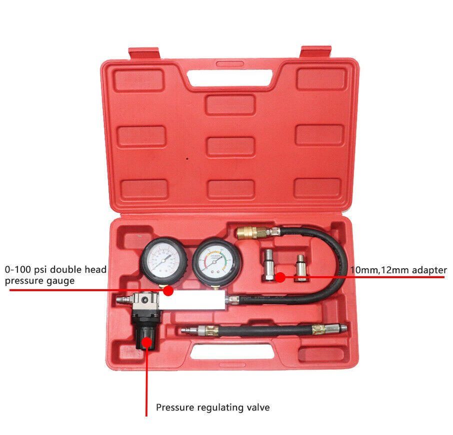 Cylinder Leak Down Tester Compression Leakage Detector Kit Petrol