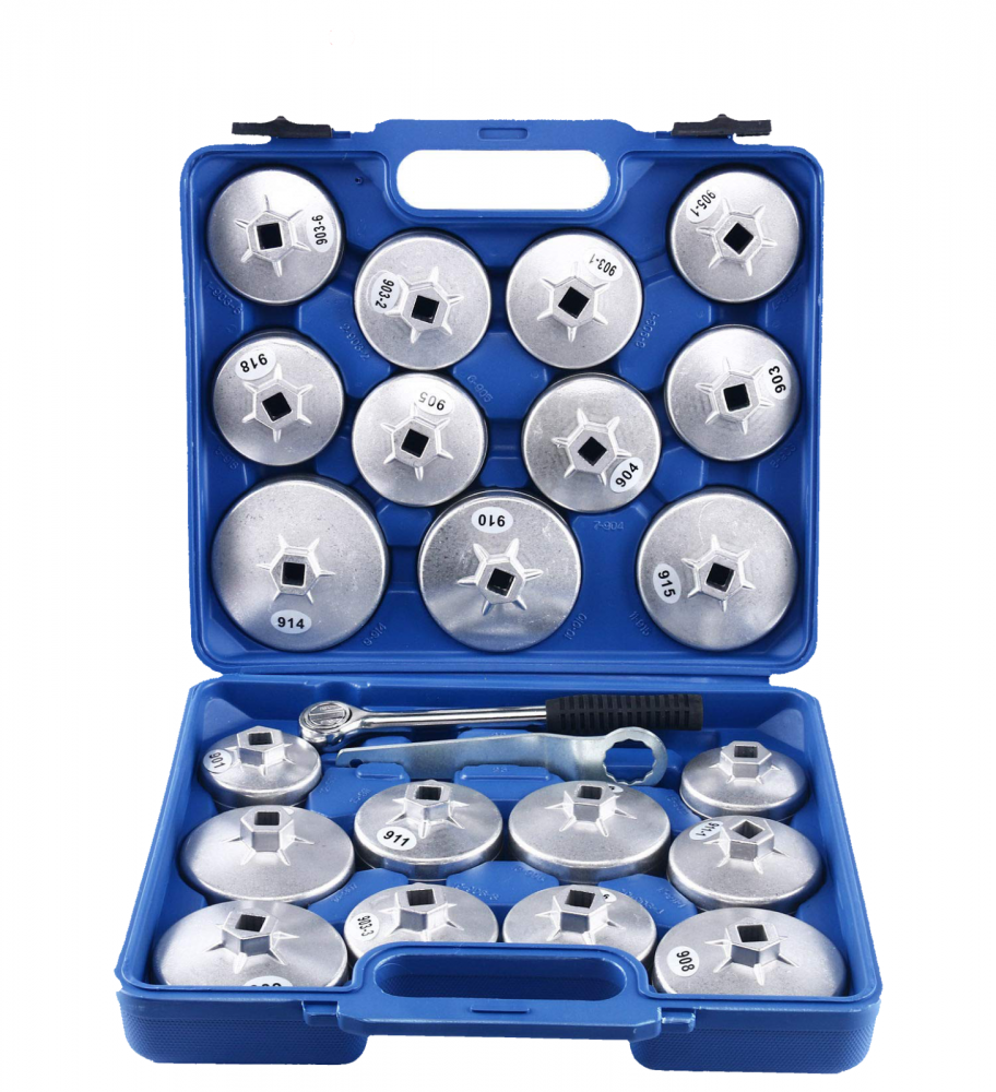 23Pc Cup Type Aluminium Oil Filter Wrench Removal Socket Tool Set Kit