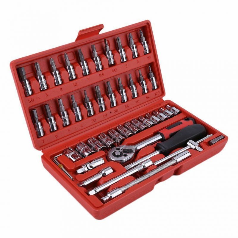 46PCS Socket Set Wrench 1/4