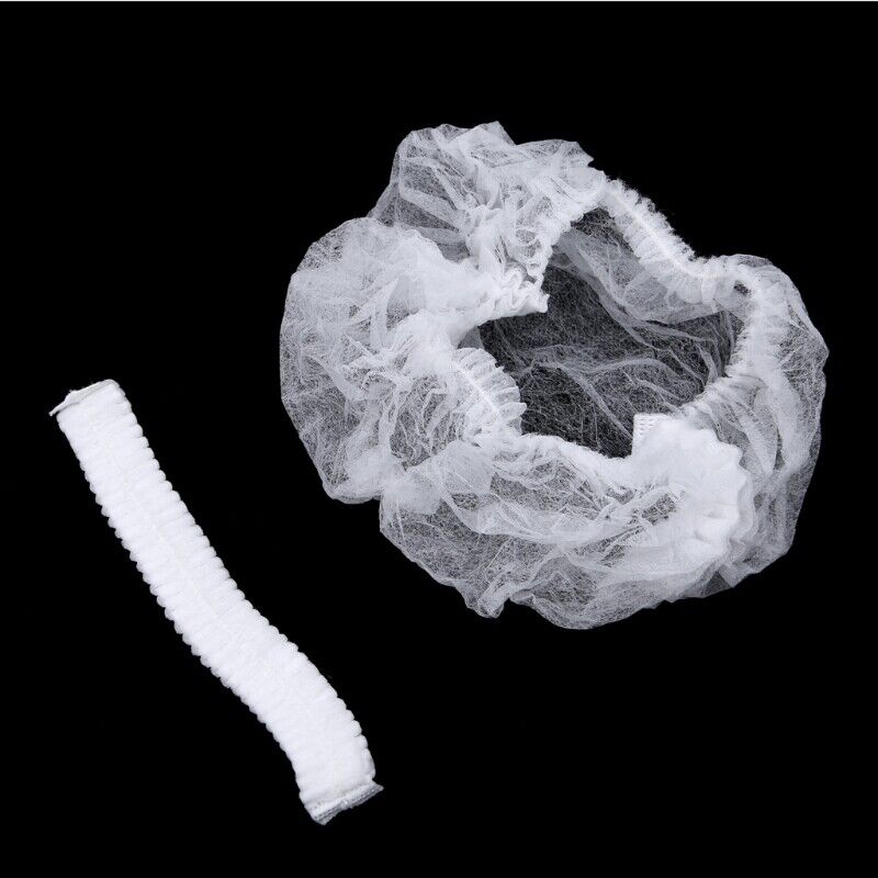 Non-Woven White Hairnets Caps